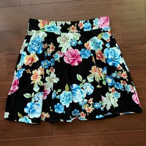 Floral Flowy Mini Skirt